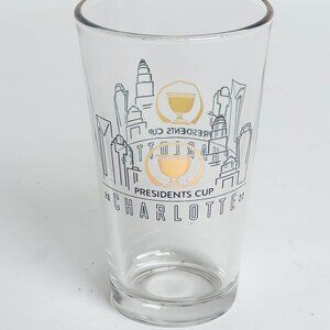 2022 PRESIDENTS CUP CHARLOTTE, NC Pint Glass Quail Hollow Club GOLF